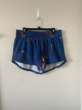 DSG Blue Athletic Shorts with Yellow Accents